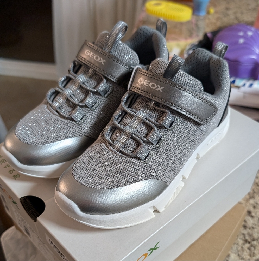 Geox Gray Sneakers Silver Size US13